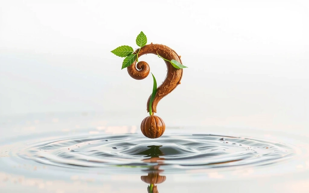 Stylized question mark with natural elements, symbolizing clarity and answers