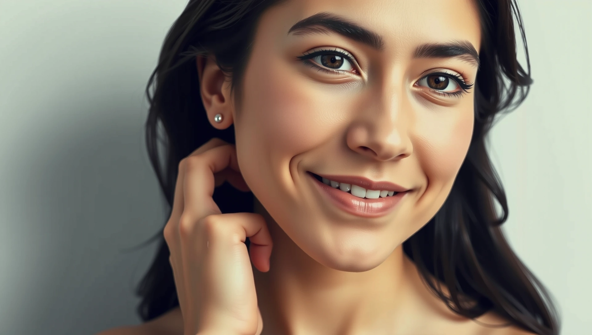 Woman with radiant, healthy skin